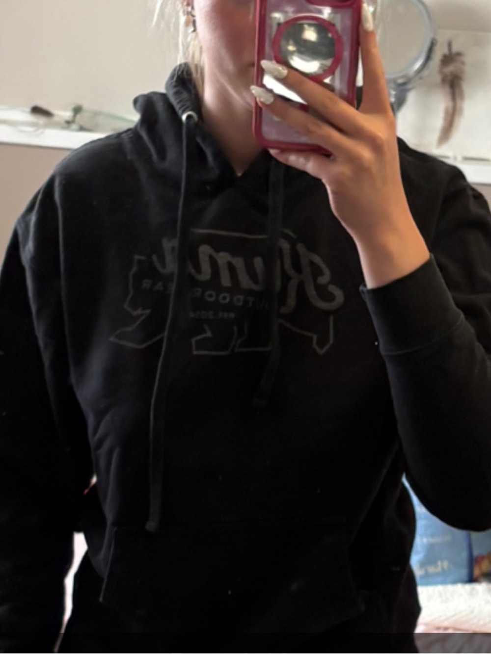 Black Women's Hoodie Sweater - Small